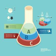 isometric colorful test tube infographicd Modern Design