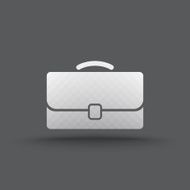 Vector of transparent business briefcase icon
