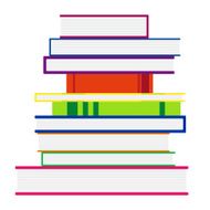 Stack Of Colorful Books Vector Illustration