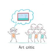 Art critic tells people about the picture N2