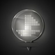 Vector glass crosswor icon on gray background Eps 10