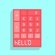 Calculator display with HELLO - 07734