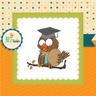 Owl Teacher in vector format N5