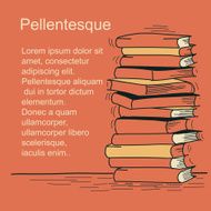 stack of books on table