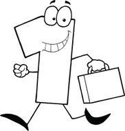 Black and White Business Number One Running With Suitcases