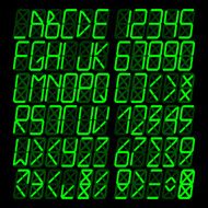 Digital Green Alphabet