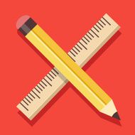 Vector Pencil And Ruler Icon N3