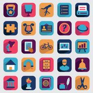 Set of flat education icons for design - part 2