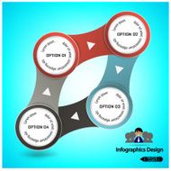 Concept of colorful chain banners template