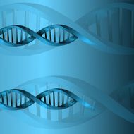 3d DNA molecule structure vector background
