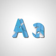 Colorful letter alphabet N641