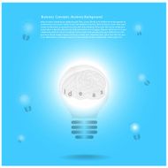 Creative Template with lamp bulb symbols