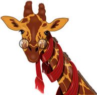 giraffe in a scarf