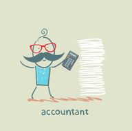 accountant with a calculator