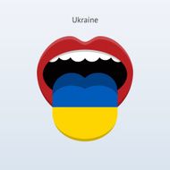 Ukraine language Abstract human tongue