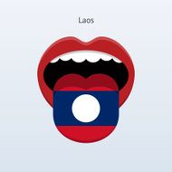 Laos language Abstract human tongue