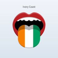 Ivory Coast language Abstract human tongue