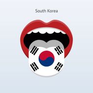 South Korea language Abstract human tongue