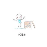 man opened the box with lights Concept ideas N2