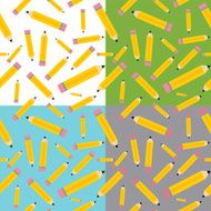 Seamless background set with pencil symbol N4