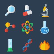 flat icon science N2