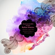 Vector hand drawn watercolor background N4