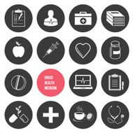 Vector Medicine Health and Drugs Icons Set N2