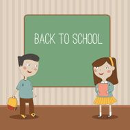 Back to school Schoolgirl ans schoolboy