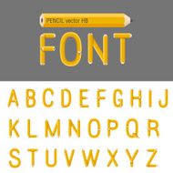 Pencil Font vector Creative type design