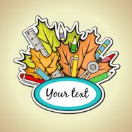 frame for text with stationery