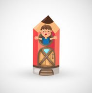 child boy in pencil home