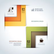 business step paper lines and numbers design template