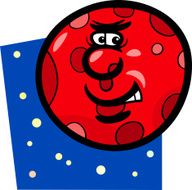 funny mars planet cartoon illustration