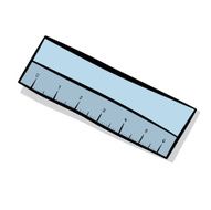 blue plastic ruler