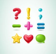 Plasticine symbols
