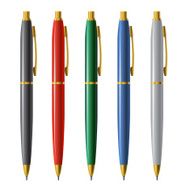 Set of vector pens