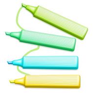 Colored Highlighter Pens Set