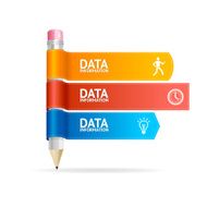 Vector pencil for text infographics
