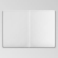 White Open Book Cover Template