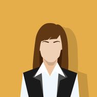 businesswoman profile icon female portrait flat N2