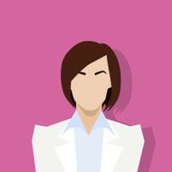 businesswoman profile icon female portrait flat N3