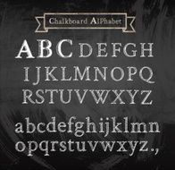 Alphabet on Chalkboard N6