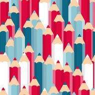 Pencils Seamless Pattern Background Vector Illustration N2