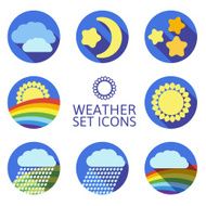 Set of icons for weather