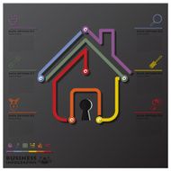 House And Real Estate Connection Timeline Business Infographic