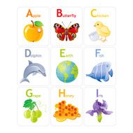 Alphabet from A to I icons N2