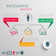 vector set of abstract 3d paper infographic elements for print N3