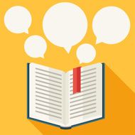Education background with books in flat design style N2