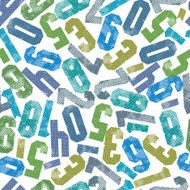 Dotted colorful seamless pattern light decorative numbers