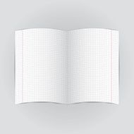 checkered notebook paper on gray background vector N2